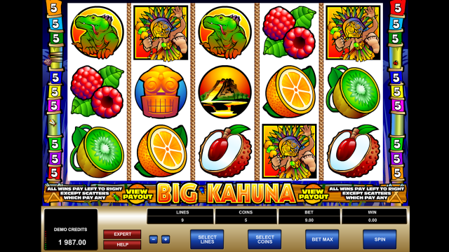 Игровой автомат Big Kahuna 9